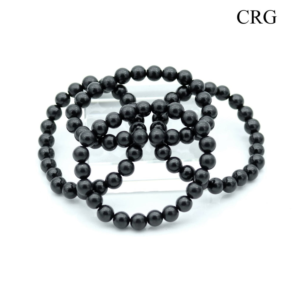 Shungite Bead Bracelet (1 Piece) Size 8 mm Crystal Stretch JewelryCrystal River Gems