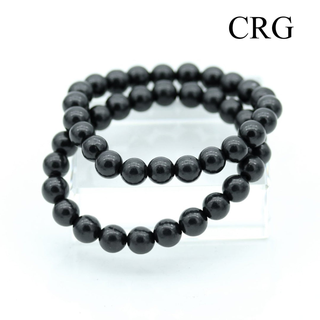 Shungite Bead Bracelet (1 Piece) Size 8 mm Crystal Stretch JewelryCrystal River Gems