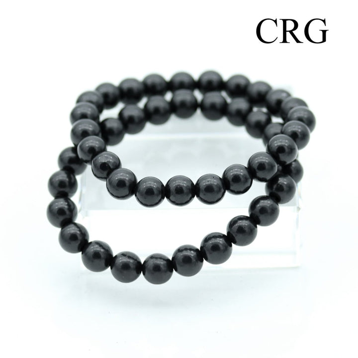 Shungite Bead Bracelet (1 Piece) Size 8 mm Crystal Stretch JewelryCrystal River Gems