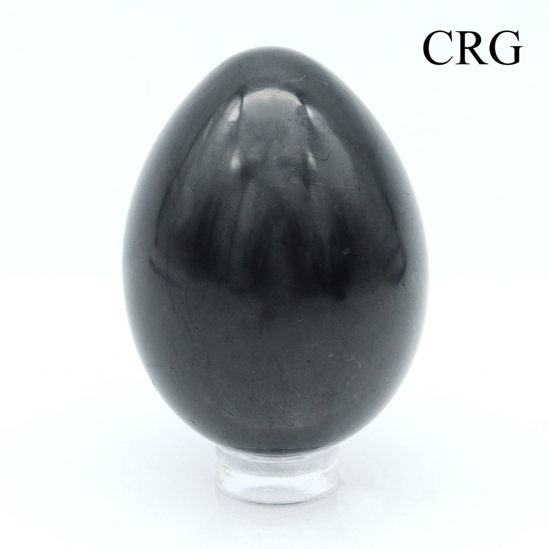 Shungite Polished Egg (1 Piece) Size 5 cm Polished GemstoneCrystal River Gems