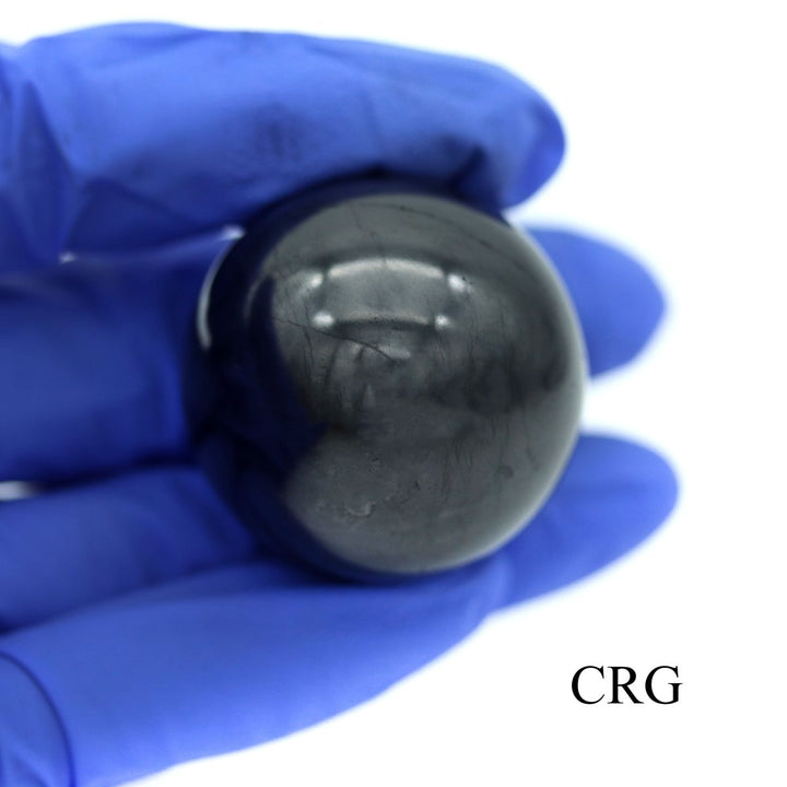 Shungite Polished Sphere (1 Piece) Size 3 cm Crystal Gemstone BallCrystal River Gems