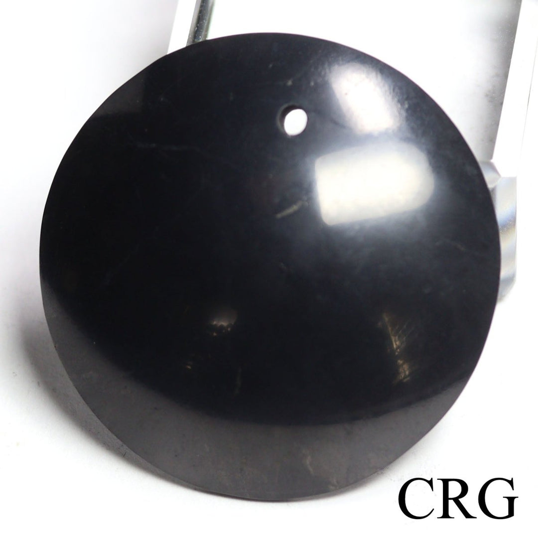 Shungite Puffy Pendants (4 Pieces) Size 40 mm Crystal Jewelry CharmsCrystal River Gems