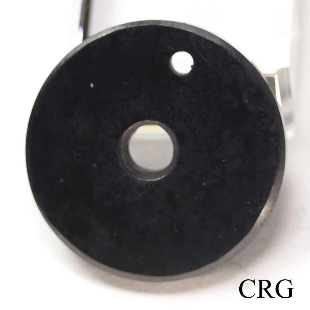 Shungite Ring Pendant (4 Pieces) Size 35 mm Crystal Jewelry CharmCrystal River Gems