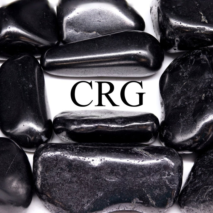 Shungite Tumbled Polished Crystals (1 Pound) Size 1.5 to 2.5 Inches Wholesale LotCrystal River Gems