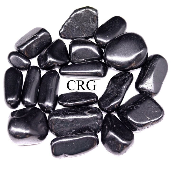 Shungite Tumbled Polished Crystals (1 Pound) Size 1.5 to 2.5 Inches Wholesale Lot