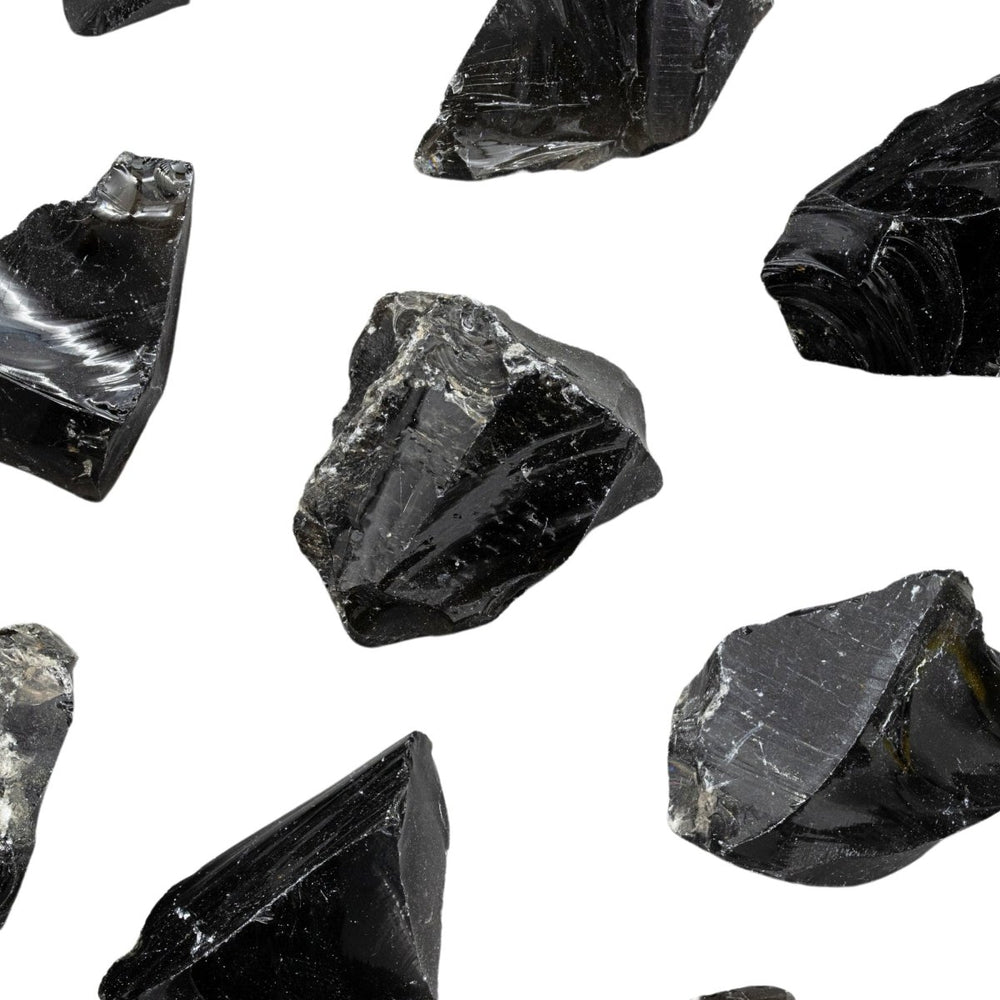 Smoky Obsidian Rough Pieces (Size 1 to 2 Inches) Bulk Wholesale Lot Crystal