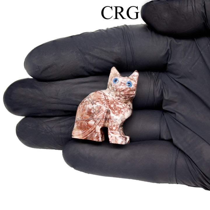 Soapstone Cats (10 Pieces) Size 1.5 Inches Crystal Gemstone Animal CarvingsCrystal River Gems