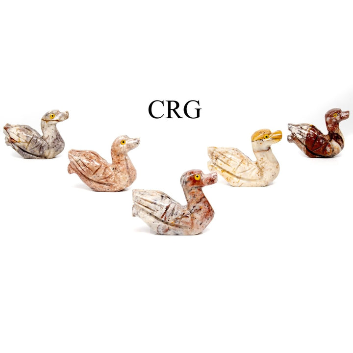 Soapstone Ducks (10 Pieces) Size 1.5 Inches Crystal Gemstone Animal CarvingsCrystal River Gems