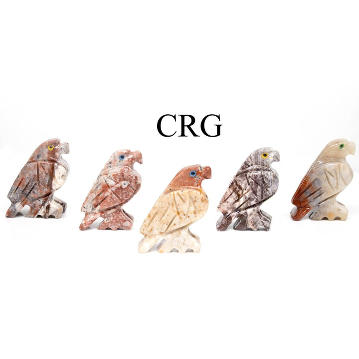 Soapstone Eagles (10 Pieces) Size 1.5 Inches Crystal Gemstone Animal CarvingsCrystal River Gems