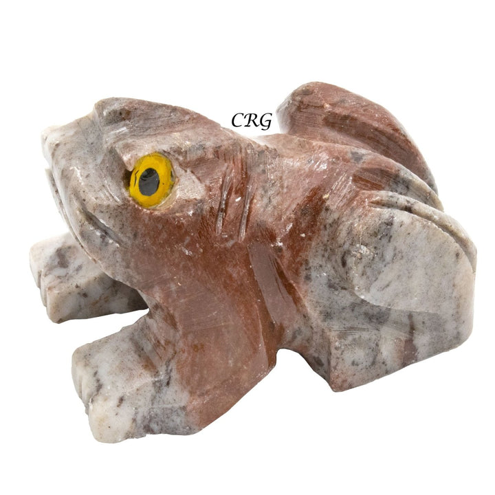 Soapstone Frogs (10 Pieces) Size 1.5 Inches Crystal Gemstone Animal CarvingsCrystal River Gems