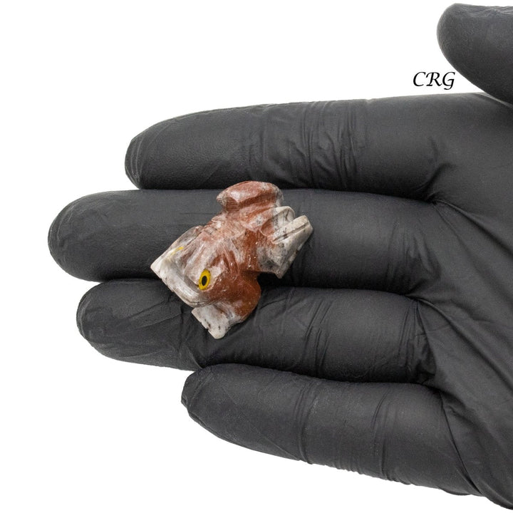 Soapstone Frogs (10 Pieces) Size 1.5 Inches Crystal Gemstone Animal CarvingsCrystal River Gems