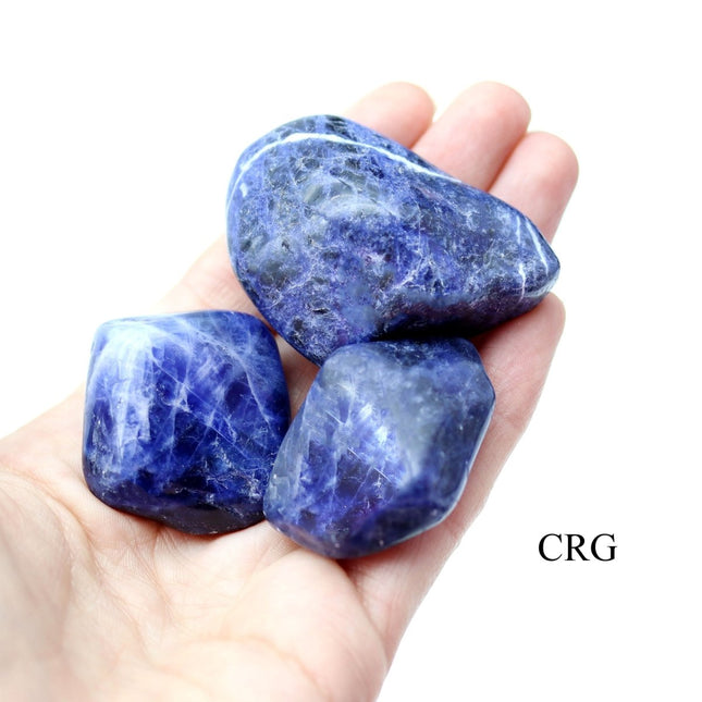 Sodalite Extra Quality Tumbled Gemstones from Brazil - 20-40 mm - 1 LB. LOT