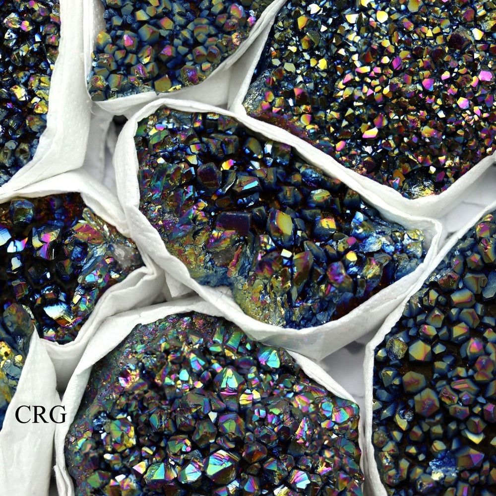 Titanium Aura Amethyst Small Flat (Size 1 to 4 Inches) Bulk Wholesale Lot Crystals MineralsCrystal River Gems