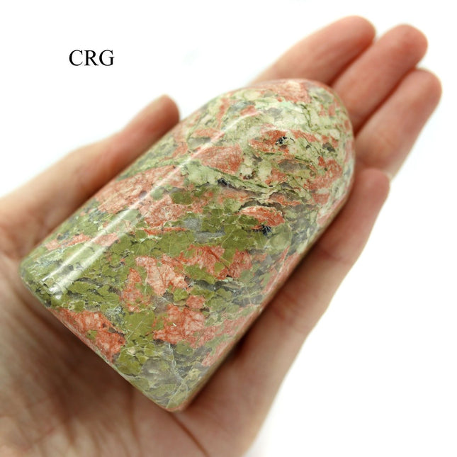Unakite Polished Standing Freeform Boulder Size 3 to 5 in - 1 Piece