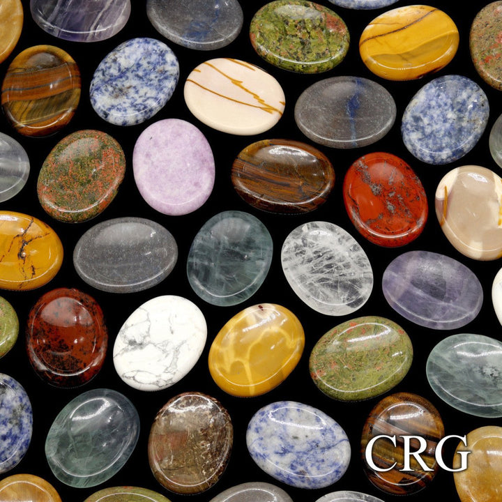 Worry Stones Assorted Gemstones (10 Pieces) Size 1.75 Inches Palm StonesCrystal River Gems