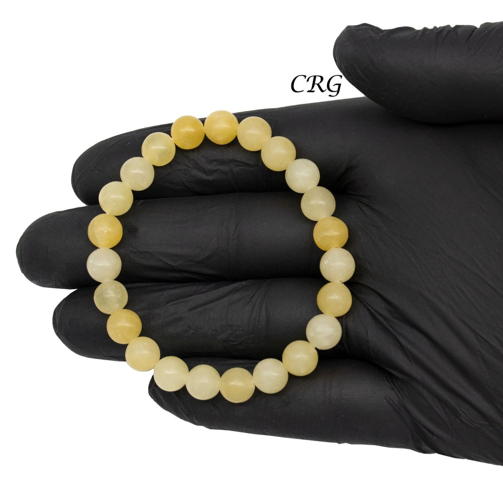 Yellow Calcite Tumbled Bead Bracelet (1 Piece) Size 8 mm Crystal Stretch JewelryCrystal River Gems