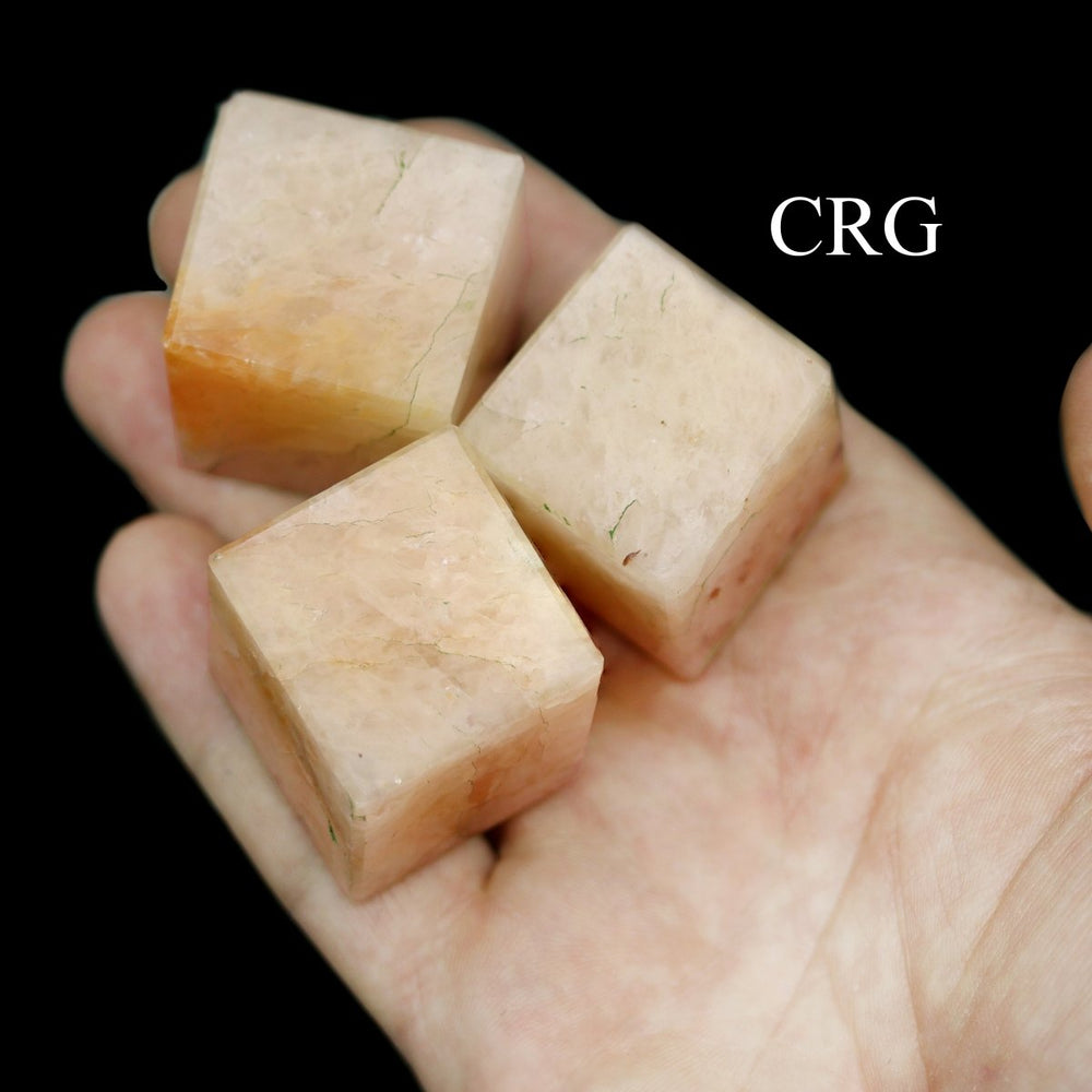 Yellow Quartz Cubes (4 Pieces) Size 30 to 40 mm Polished Crystal GemstoneCrystal River Gems