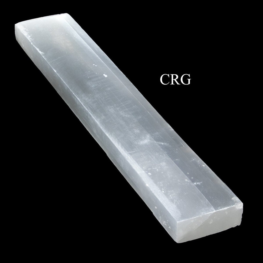 Selenite Flat Bar (1 Piece) Size 7 to 8 Inches Hand Carved Polished Gemstone Decor