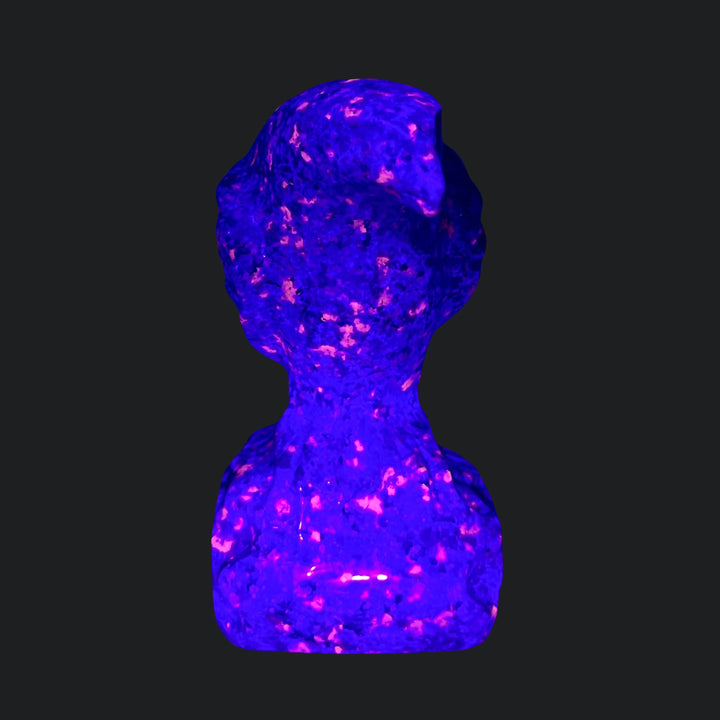 Syenite Hawk Carving (UV Reactive)