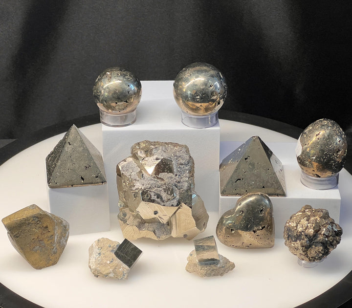 Pyrite Crystal Bundle Lot (11 Pieces) Bulk Wholesale Gemstone Décor Collection