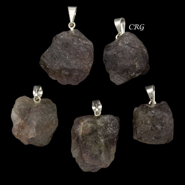 Cacoxenite Rough Rock Pendant with Silver Bail (5 Pieces) Size 18 to 22 mm Crystal Jewelry Charm