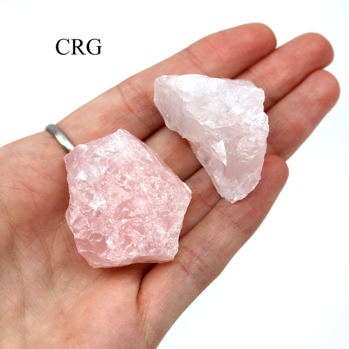 Rough Rose Quartz Flat (1-1.5 Inches) (24 Pcs) Wholesale Crystal Gemstone Lot