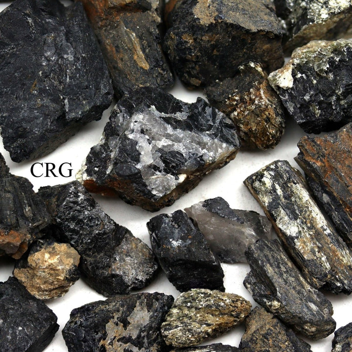 Black Tourmaline Rough Rock (Size 1 To 3 Inches)