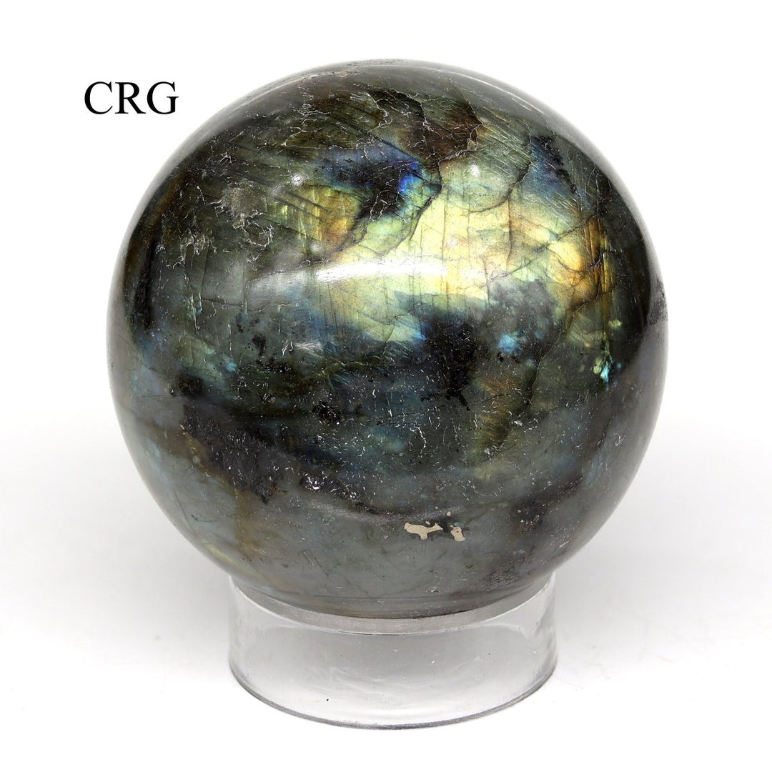 Labradorite Polished Sphere (1 Piece) (Size 40 To 60 mm) Hand Carved Gemstone DecorCrystal River Gems