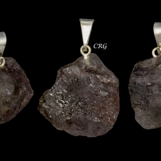 Cacoxenite Rough Rock Pendant with Silver Bail (5 Pieces) Size 18 to 22 mm Crystal Jewelry Charm