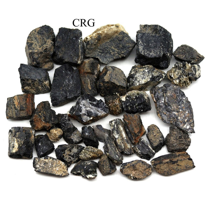 Black Tourmaline Rough Rock (Size 1 To 3 Inches)