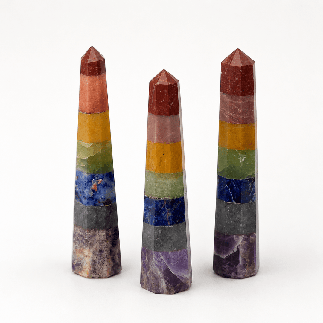 7 Stone Octagon Tower (Set of 2)Crystal River Gems