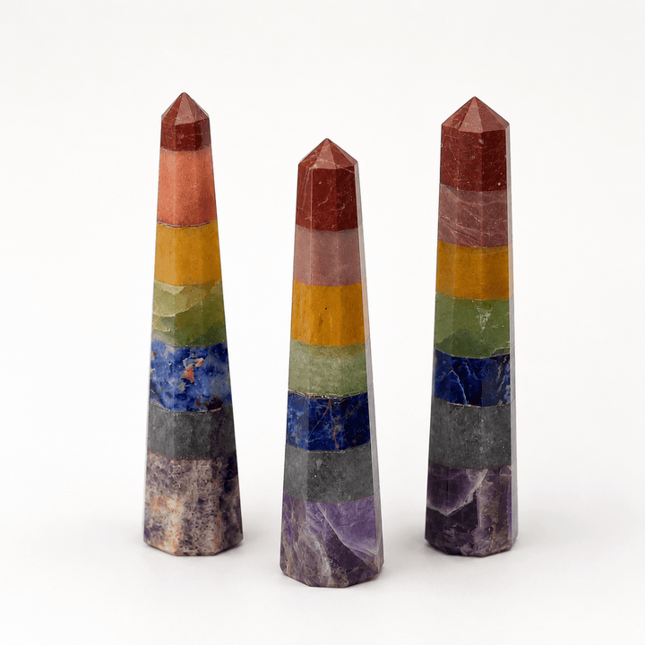 7 Stone Octagon Tower (Set of 2)Crystal River Gems