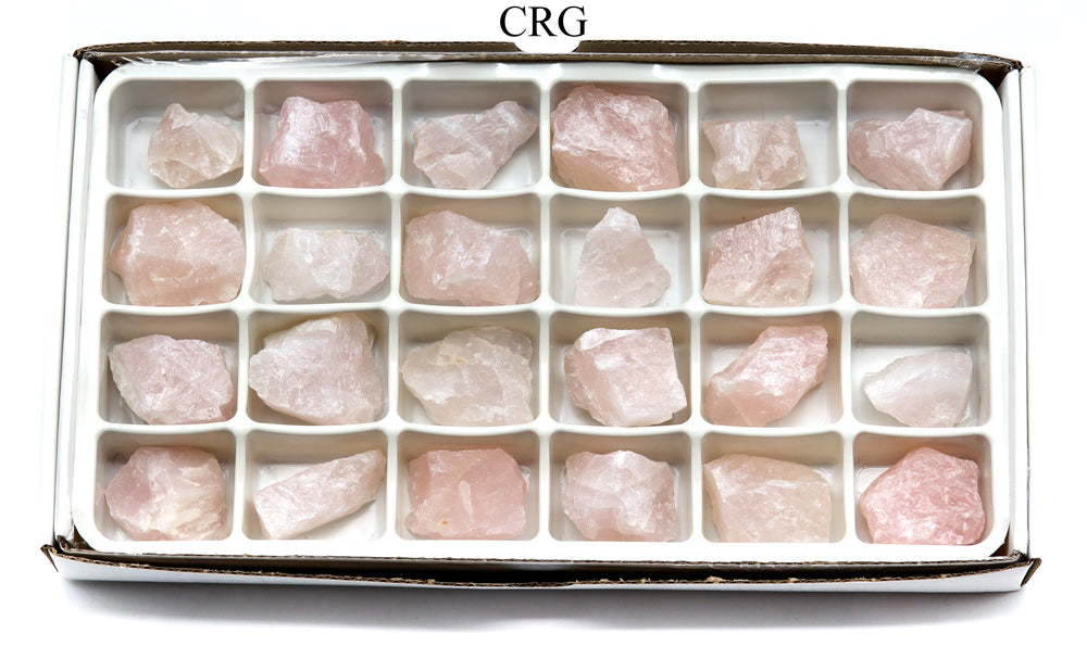 Rough Rose Quartz Flat (1-1.5 Inches) (24 Pcs) Wholesale Crystal Gemstone Lot