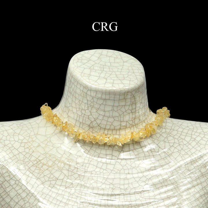 Citrine Strand Chip Choker Necklace (4 Pieces) Wholesale Crystal Gemstone JewelryCrystal River Gems