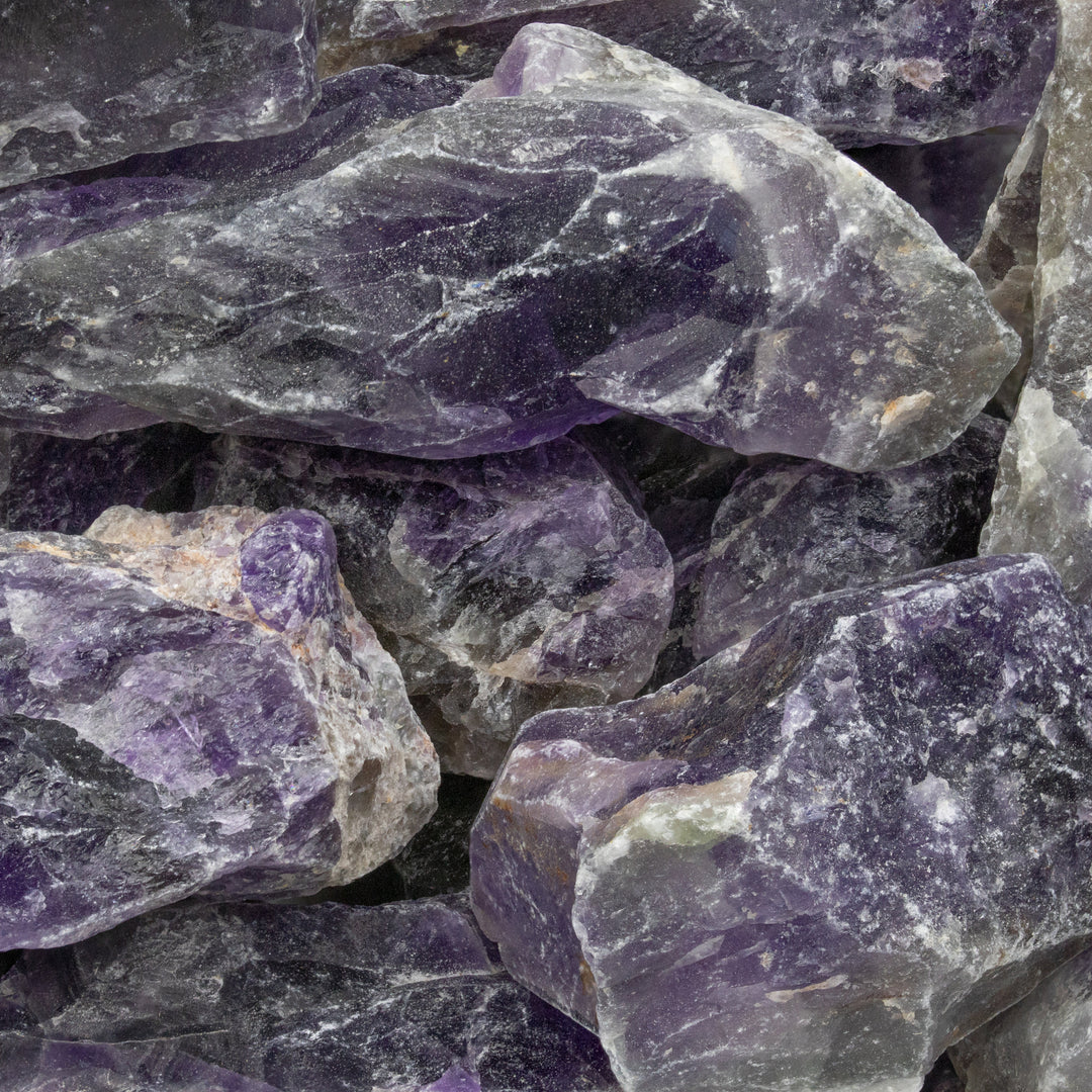 African Amethyst Rough (Size 0.5 To 2.5 Inches) Wholesale Raw Crystals Minerals Gemstones