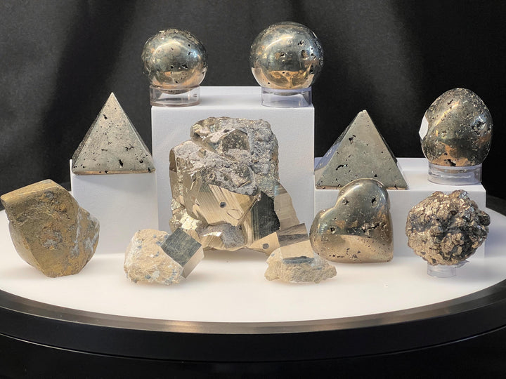 Pyrite Crystal Bundle Lot (11 Pieces) Bulk Wholesale Gemstone Décor Collection