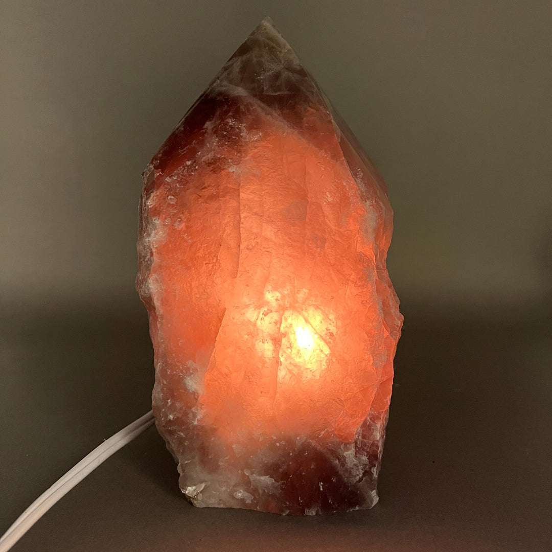 Smoky Quartz Top Polished Lamp with Cord and Bulb (1 Set) Gemstone Home Decor Wholesale Crystal Supply