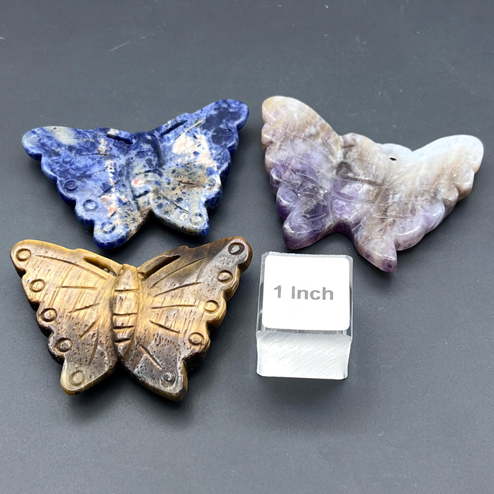 Assorted Gemstone Moth Figurines