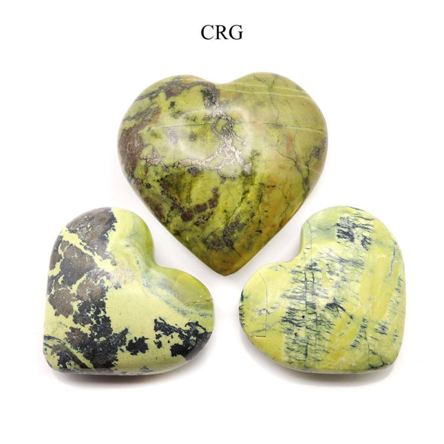 Serpentine Heart (50-60 mm) (1 Pc) Puffy Crystal Gemstone Heart