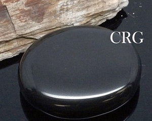Black Tourmaline Palm Stone (4 Pieces) Size 40 to 50 mm Crystal Worry Stone