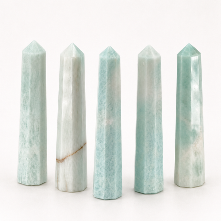 Amazonite Obelisk Tower (Set of 2)