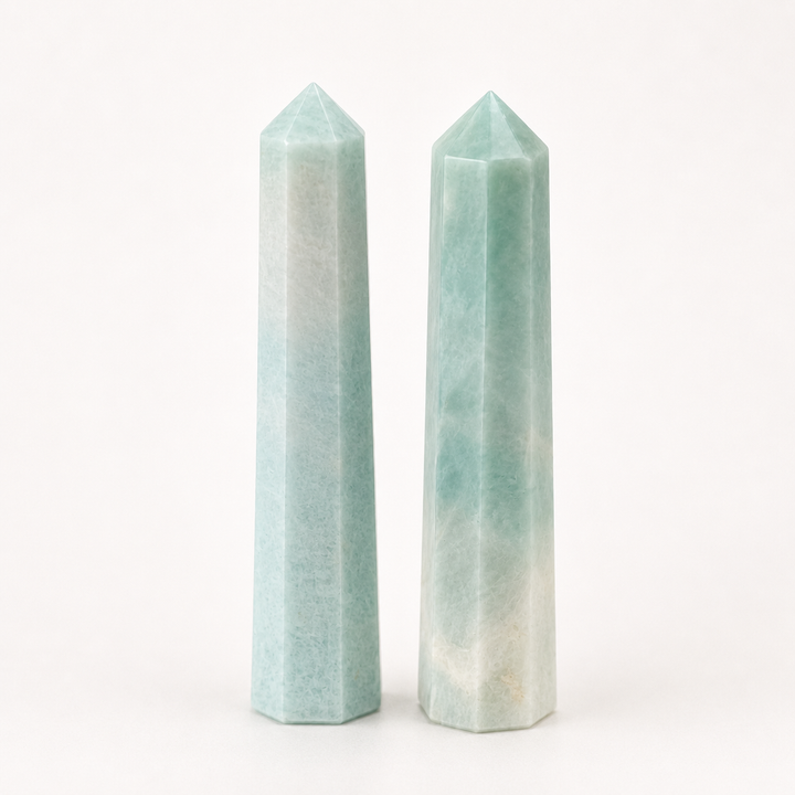 Amazonite Obelisk Tower (Set of 2)