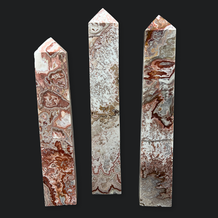 Crazy Lace Agate Tower 7 to 12 Inches (1 Piece)