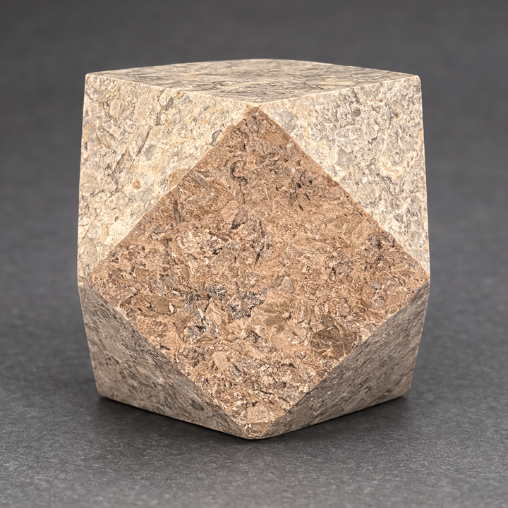 Marble Faceted Desk Paperweight ( 3 inches ) Gemstone Office Decor