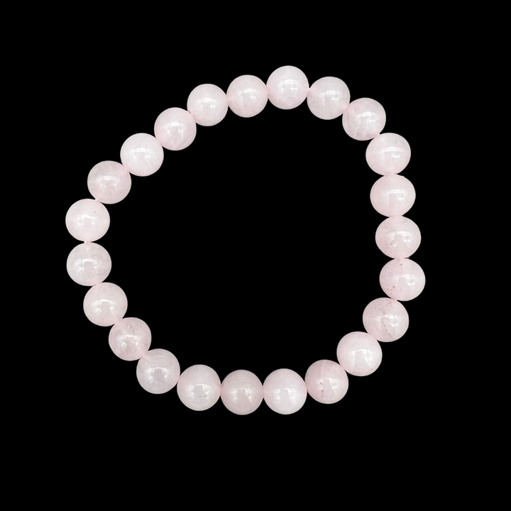 Rose Quartz Tumbled Bead Stretch Bracelet - 8 mm - QTY 1