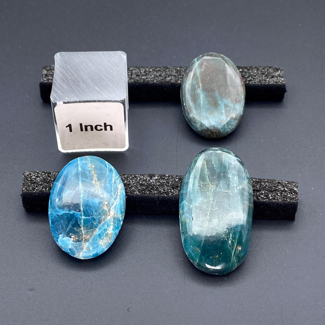 Fancy Blue Apatite Polished Cabochons