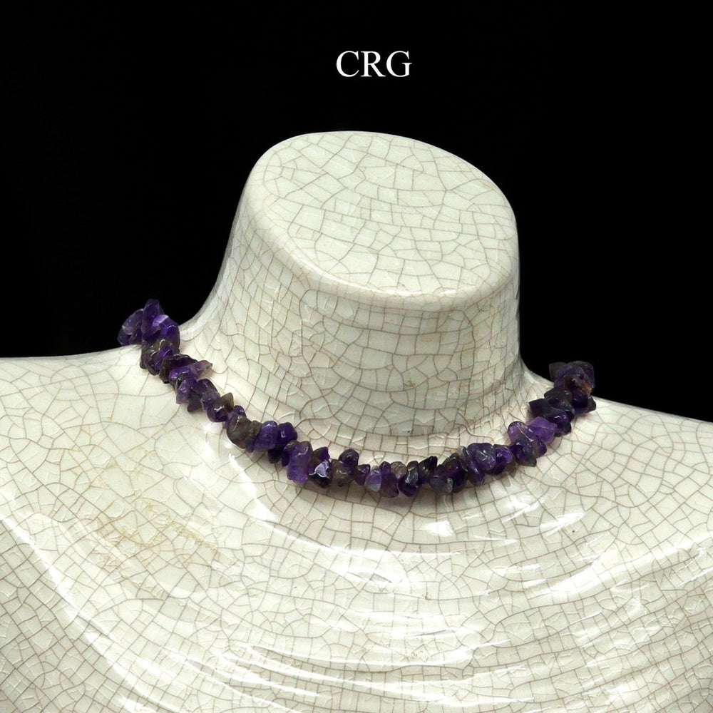 Amethyst Strand Chip Choker Necklace (4 Pieces) Wholesale Crystal Gemstone JewelryCrystal River Gems