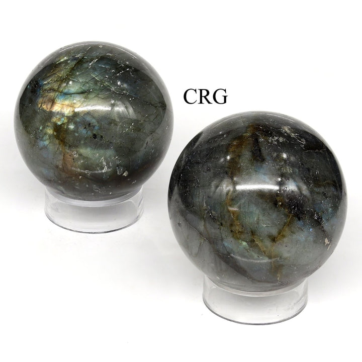 Labradorite Polished Sphere (1 Piece) (Size 40 To 60 mm) Hand Carved Gemstone DecorCrystal River Gems