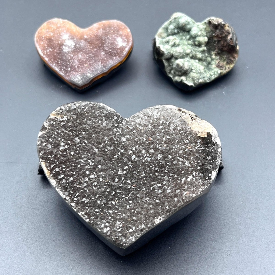 Agate Druzy Crystal Polished HeartCrystal River Gems