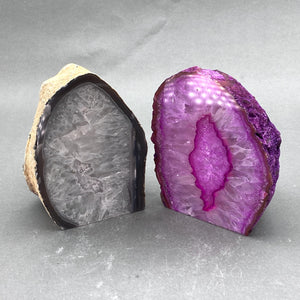 Agate Geode Assorted Color Lamp with Cord and Bulb